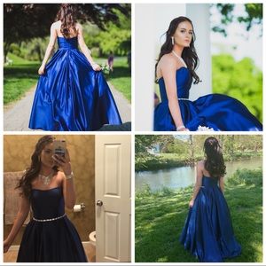 Navy blue prom dress